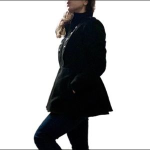 Black Peplum Coat